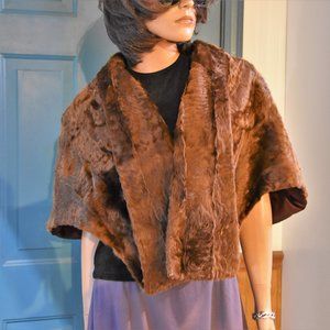 Stunning! Rare Vintage 1950s Mink Cape -Capelet-Filene's of Boston - UPCYCLE!